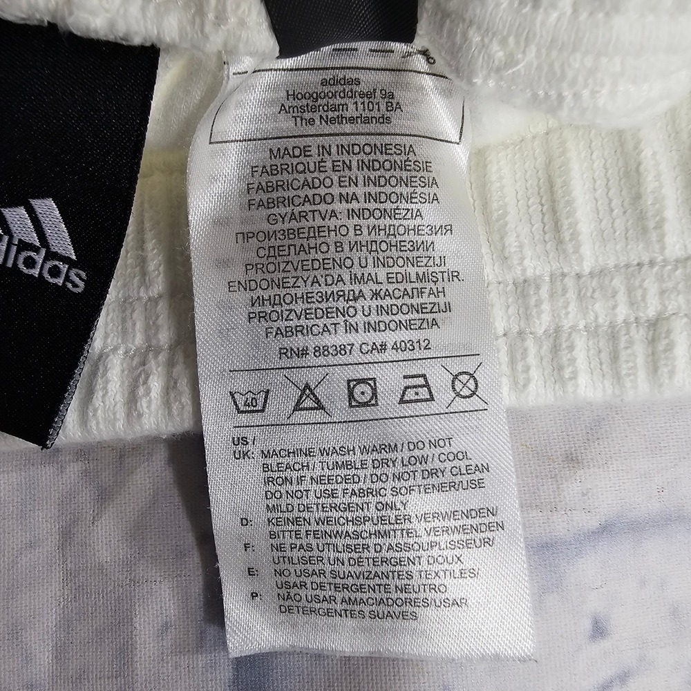 Adidas Joggers Women XS Off-White Ribbed Knit Elastic Waist Sweatpants Sporty - Picture 9 of 14